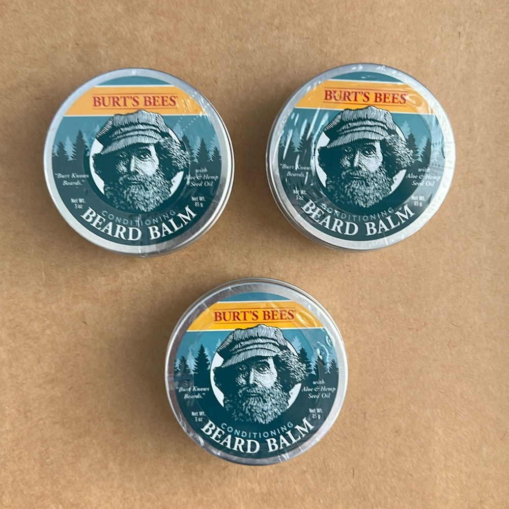 Burt’s Bees Conditioning Beard Balm with Aloe 3 Ounce Set of 3